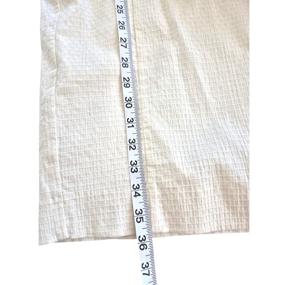 Ann Taylor Dress Size 8 Cream One Shoulder Shift Ruffle Lined Summer NWT - Picture 6 of 8